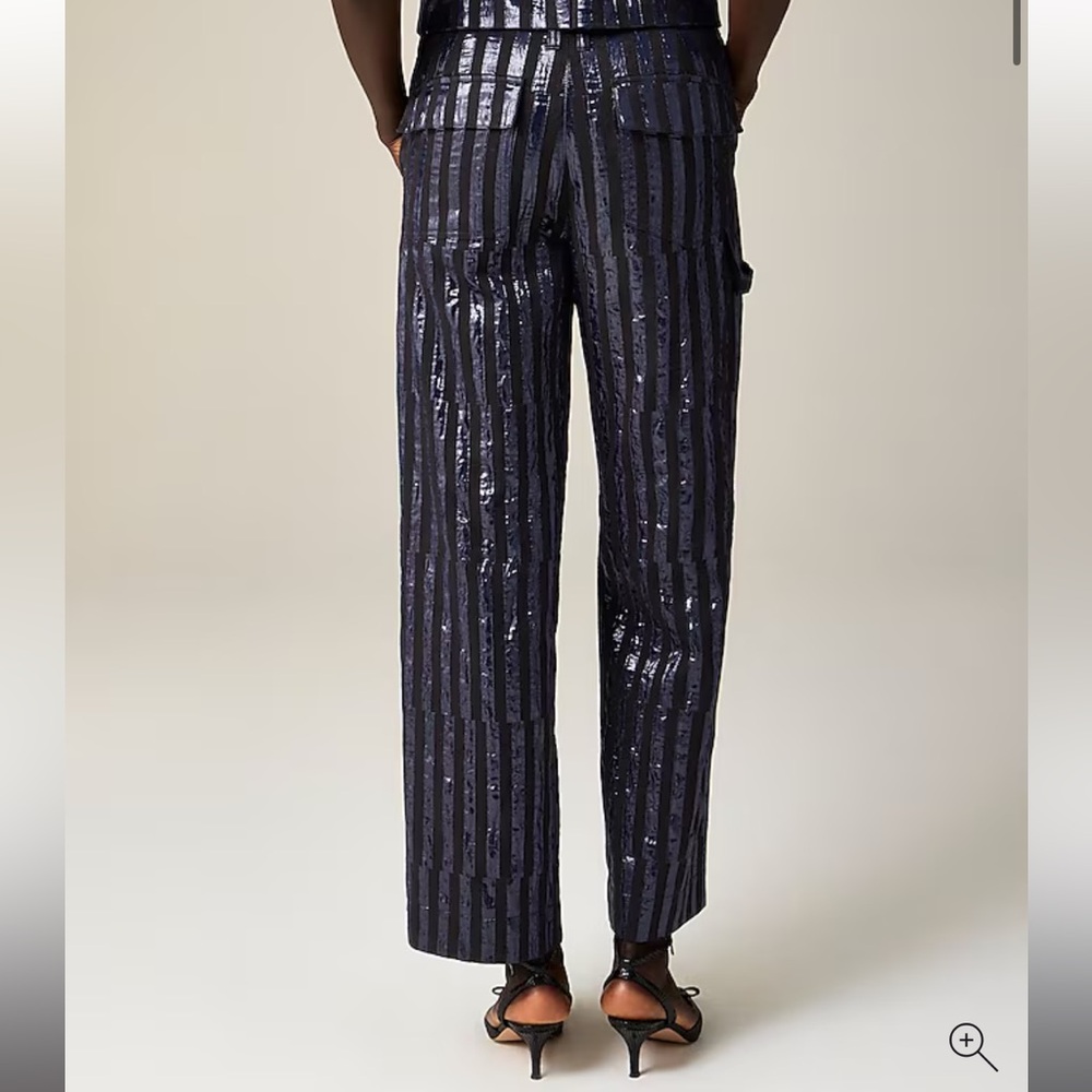 NEW - Christopher John Rogers X J.Crew - Striped Jacquard Pant- Sz 6 - Picture 5 of 7